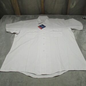 Elbeco DutyMax Shirt Men 2XL White Short Sleeve Uniform Tactical Work Heavy NWD